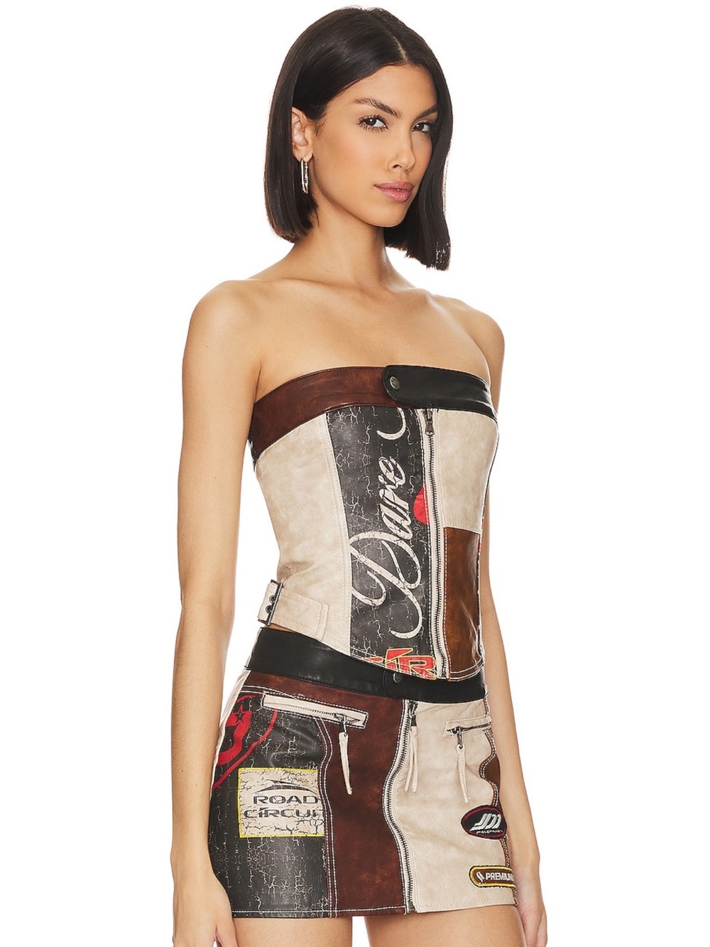 Jaded London -Dayton Faux leather corset